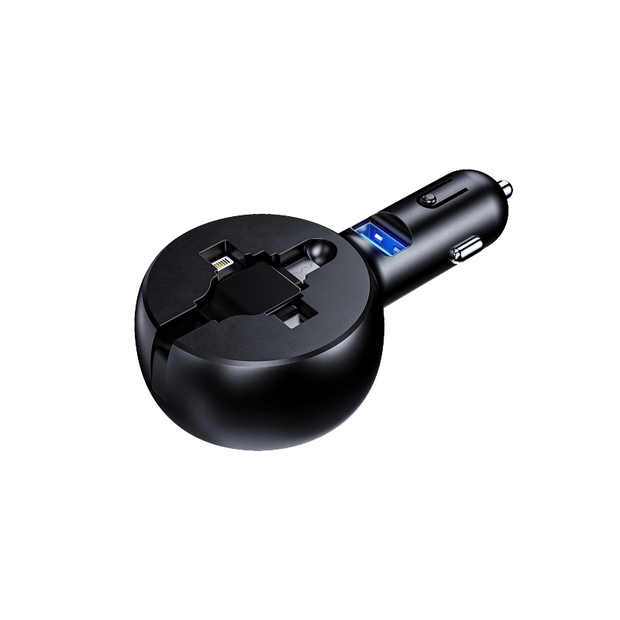 Oneday Customized ER08 USB / TYPEC + IPH + MICRO cable  3 IN 1 car charger