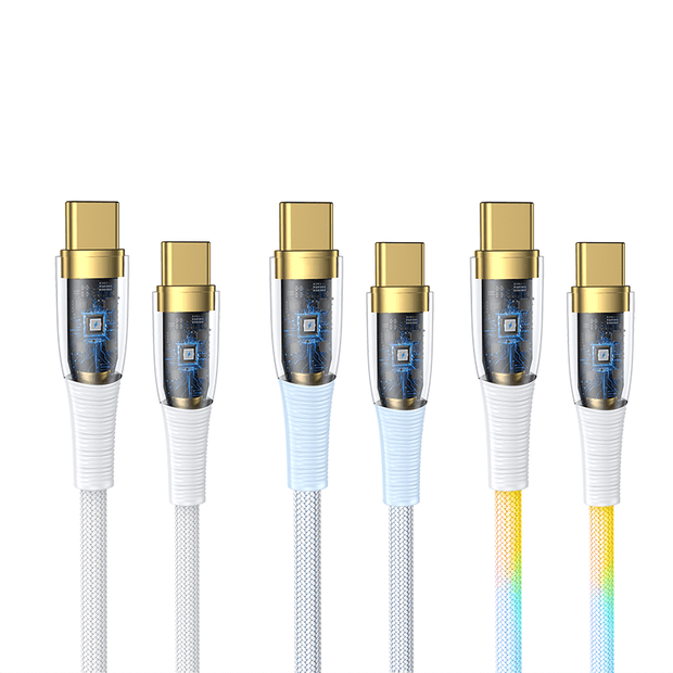 Oneday AA01 65W Type-c to Type-c and 30W Type-c to IPH 120cm  Fast Charging Data Cable