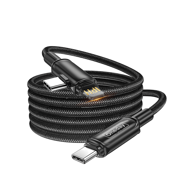 Oneday Hot sale AA04 Type-c to Type-c 60w  + Type-c to IPH 12W 100cm Fast Muti-function Cable