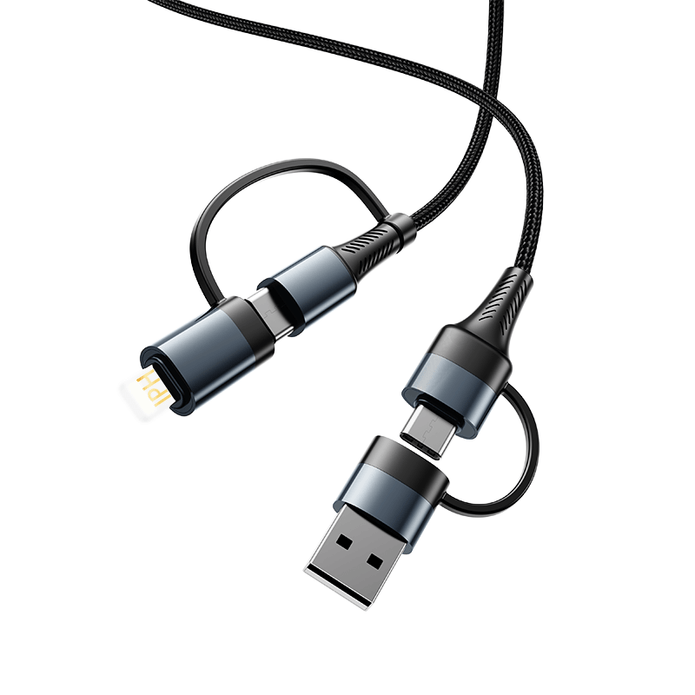 Oneday Hot Sale AA05 USB to IPH: 5V3A & USB to Type-c: 5V3A & Type-c to Type-c: 20V3A PD 60W & Type-c to IPH: 9V3A PD 30W 100cm Muti-function Fast Charging Data Cable