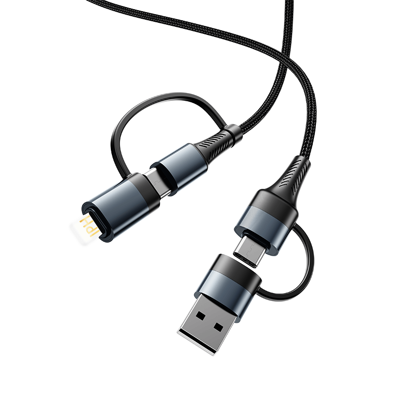 Oneday Hot Sale AA05 USB to IPH: 5V3A & USB to Type-c: 5V3A & Type-c to Type-c: 20V3A PD 60W & Type-c to IPH: 9V3A PD 30W 100cm Muti-function Fast Charging Data Cable