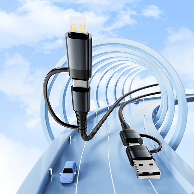 Oneday Hot Sale AA05 USB to IPH: 5V3A & USB to Type-c: 5V3A & Type-c to Type-c: 20V3A PD 60W & Type-c to IPH: 9V3A PD 30W 100cm Muti-function Fast Charging Data Cable