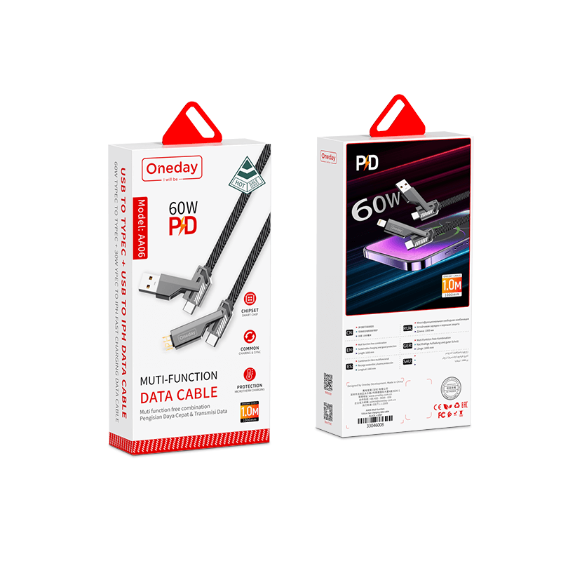 Oneday AA06 100cm Muti-function fast charging data cable
