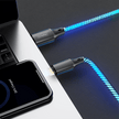 AA07 USB to TYPEC/22.5W USB to IPH/66W TYPEC to TYPEC/30W TYPEC to IPH 100cm Muti-colour RGB fast charging data cable