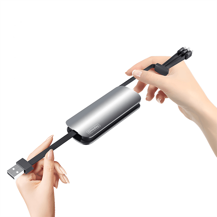 AA10 Metal storage box 3 in 1charging 100cm data cable