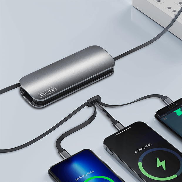 AA10 Metal storage box 3 in 1charging 100cm data cable