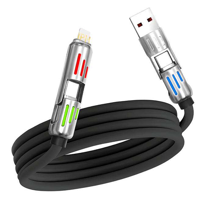 AA13 4 in 1 Alluminum 100cm/200cmfast charging data cable