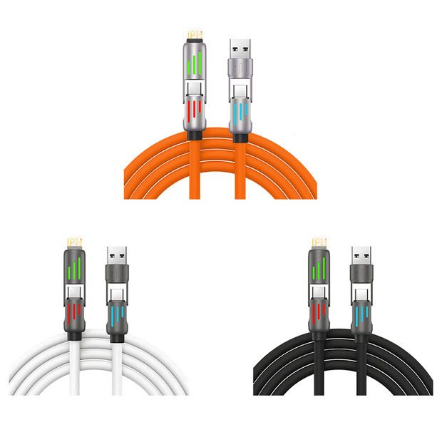 AA13 4 in 1 Alluminum 100cm/200cmfast charging data cable