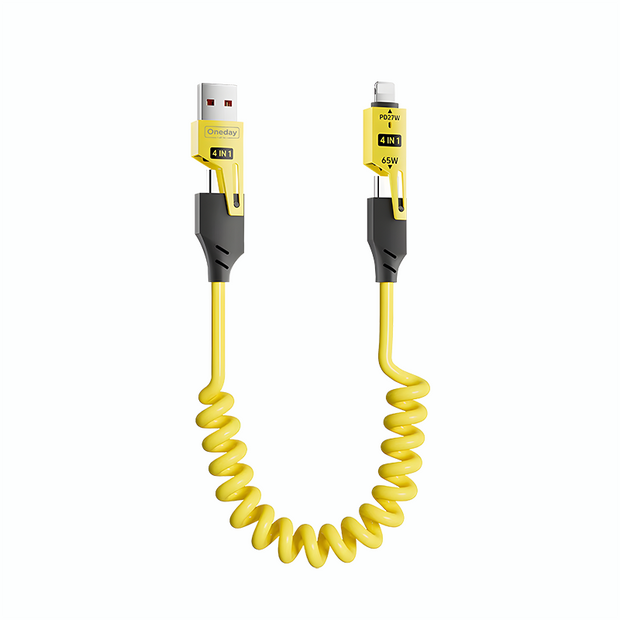 Oneday customize AA15 4 in 1 Alluminum 120cm  fast charging data cable