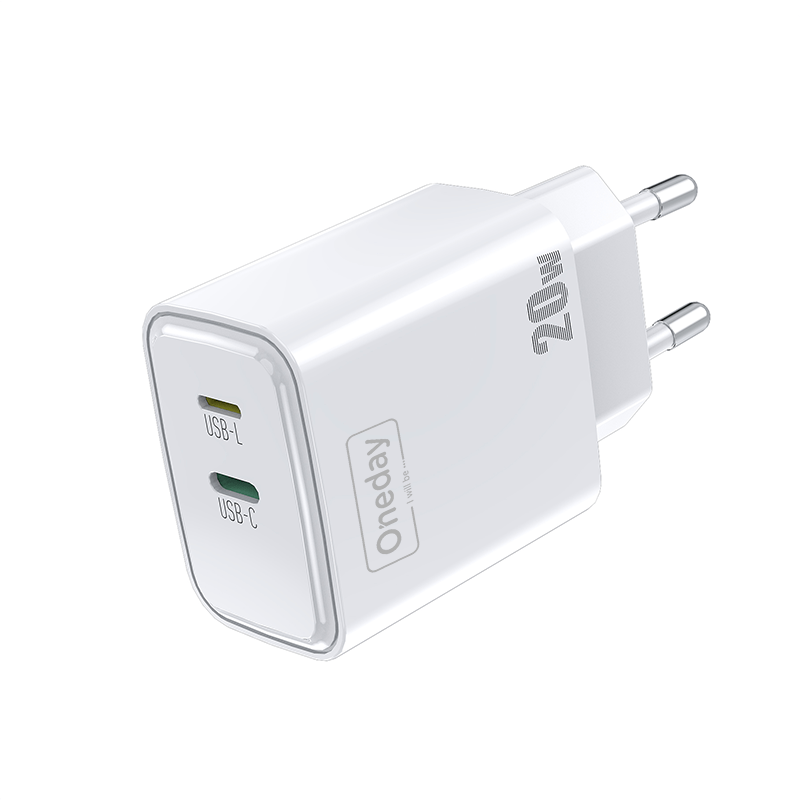 Customizable Oneday AC01 EU/US/UK  20W T-ypec +  IPH  Dual Port Charger Super Adapter Fast Charging Wall Cell Phone Charger