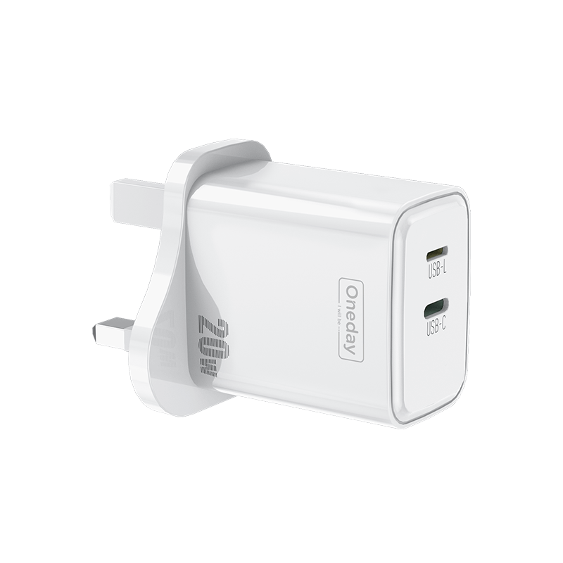 Customizable Oneday AC01 EU/US/UK  20W T-ypec +  IPH  Dual Port Charger Super Adapter Fast Charging Wall Cell Phone Charger
