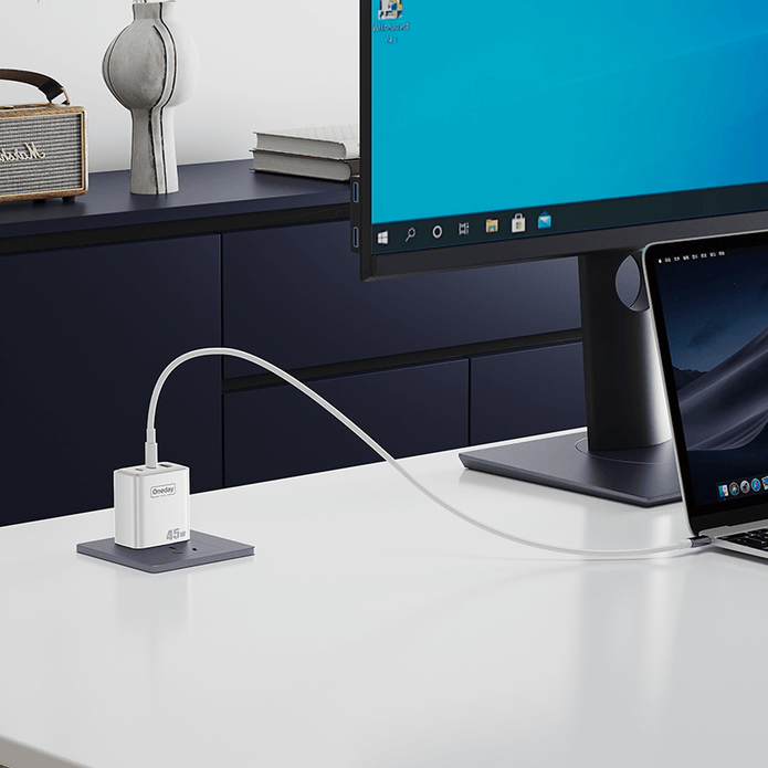 Customizable Oneday AC03 EU/US/UK  45W USB + T-ypec +  IPH  Three Port Charger Super Adapter Fast Charging Wall Cell Phone Charger