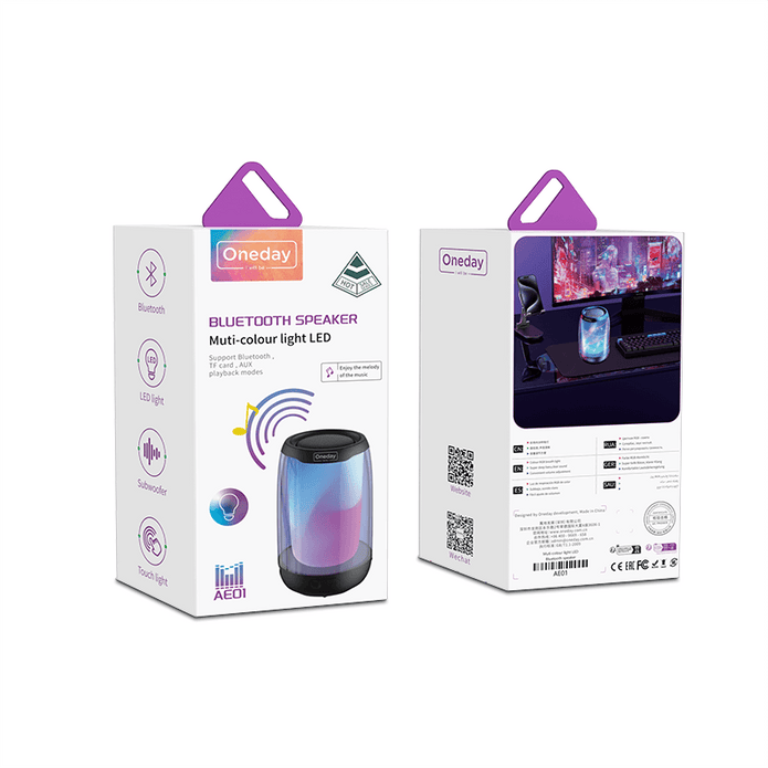 Oneday AE01 Multi-colour light LED Bluetooth speaker