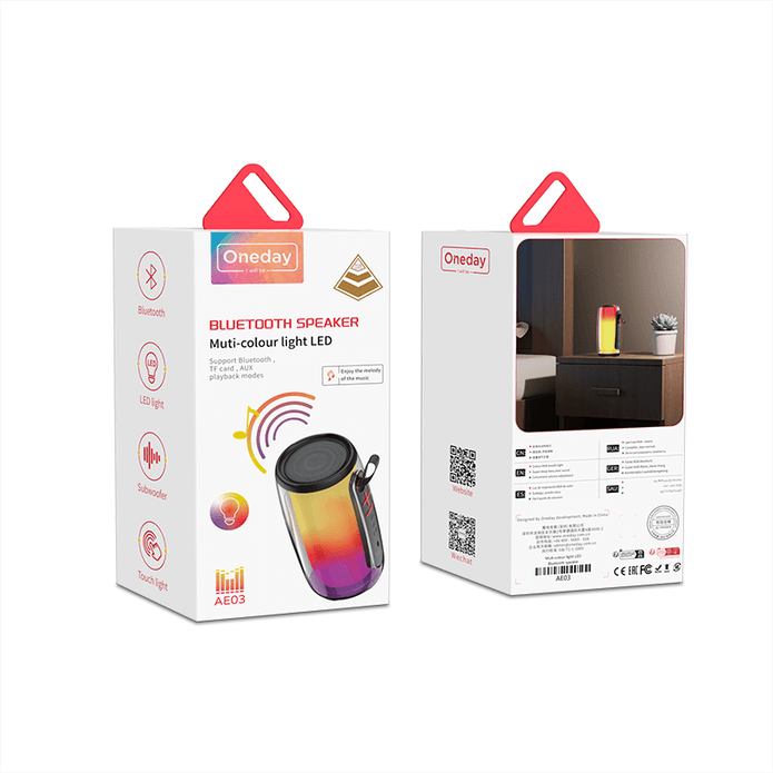 Oneday AE03 Multi- Colour light LED Blue tooth speaker