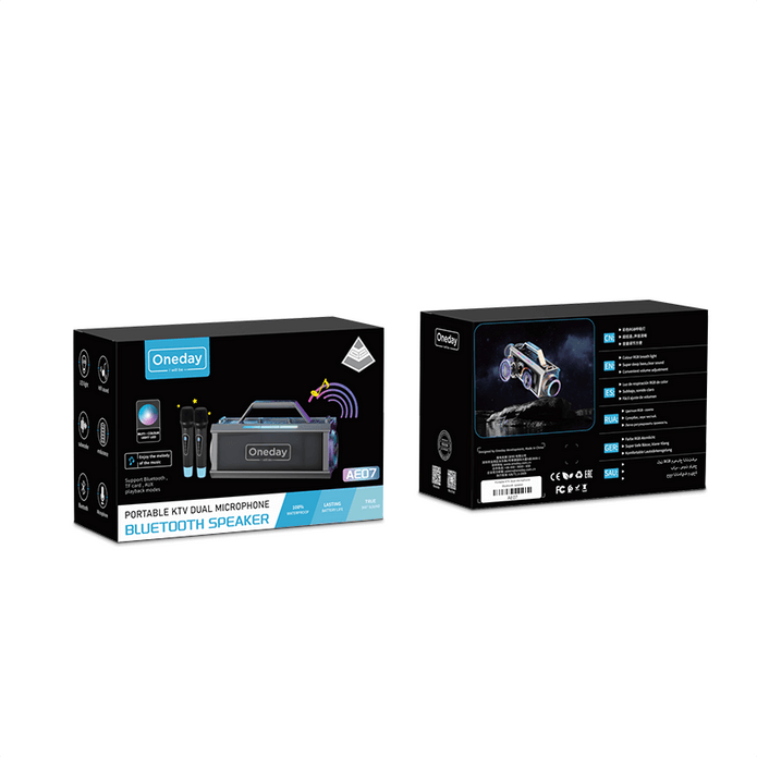 Oneday AE07 Portable KTV dual microphone  Blue tooth speaker