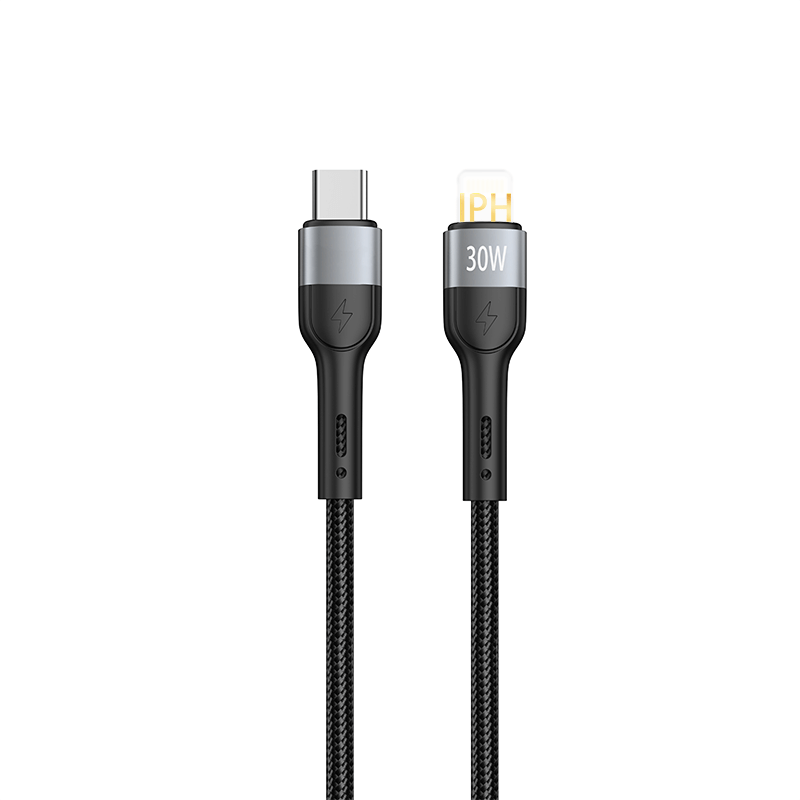DA01 USB to T-ypec /USB to IPH 60W T-ypec to T-ypec /30W T-ypec to IPH 100cm alluminum & braid charging data cable