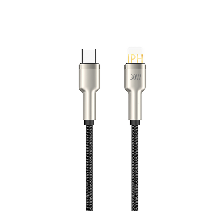 DA03 USB to T-ypec / USB to IPH 60W T-ypec to T-ypec /30W T-ypec to IPH 100cm alluminum & braid  charging data cable