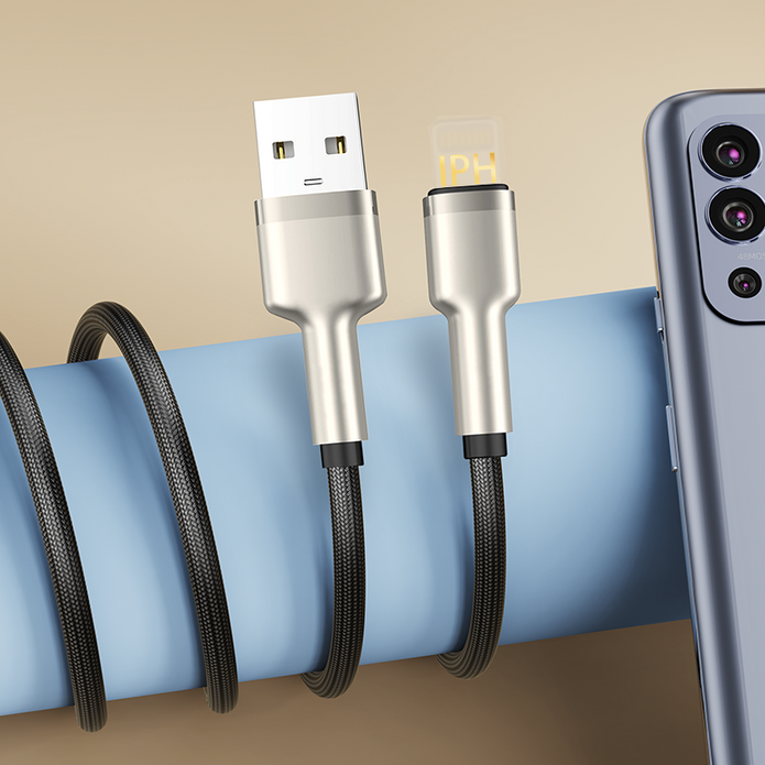 DA03 USB to T-ypec / USB to IPH 60W T-ypec to T-ypec /30W T-ypec to IPH 100cm alluminum & braid  charging data cable
