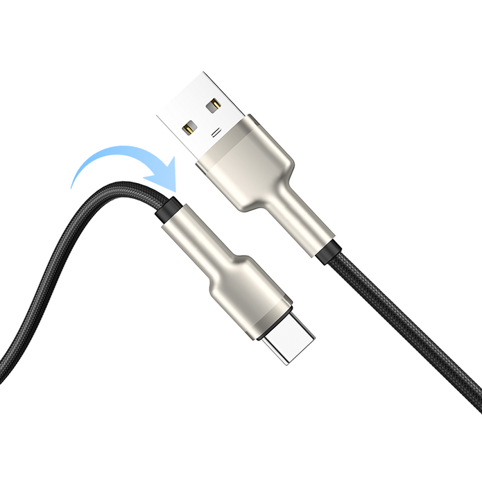 DA03 USB to T-ypec / USB to IPH 60W T-ypec to T-ypec /30W T-ypec to IPH 100cm alluminum & braid  charging data cable