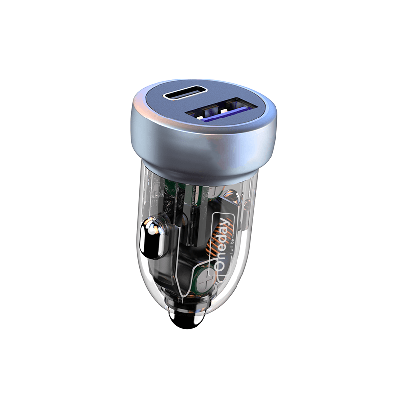 Oneday Customized DR01 52.5W USB +Type-c dual port fast mini car charger