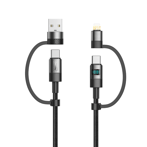 EA08 Max 60W 4 in 1  Digital fast charging cable