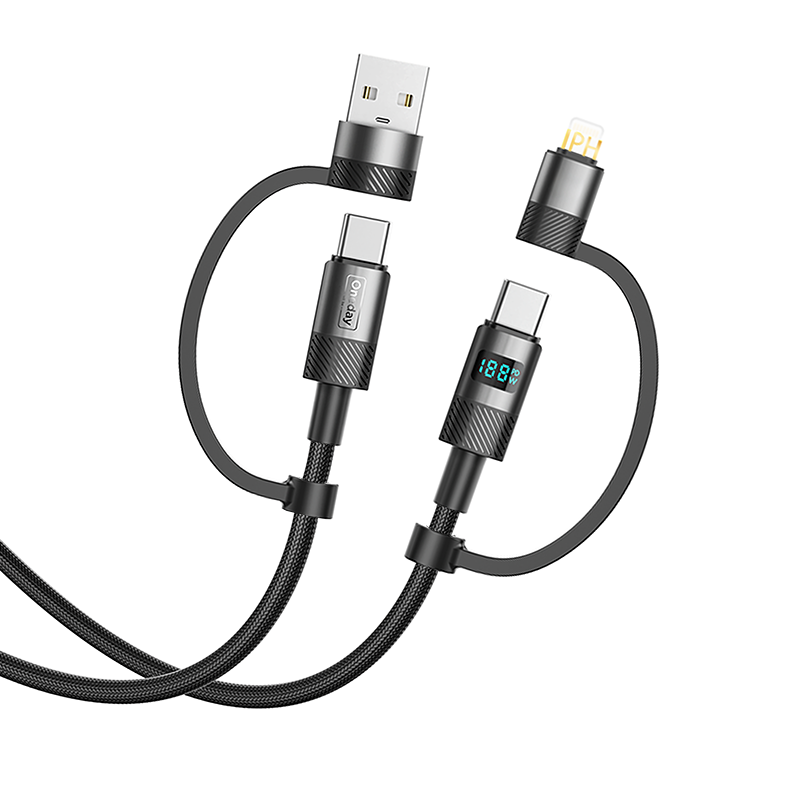 EA08 Max 60W 4 in 1  Digital fast charging cable