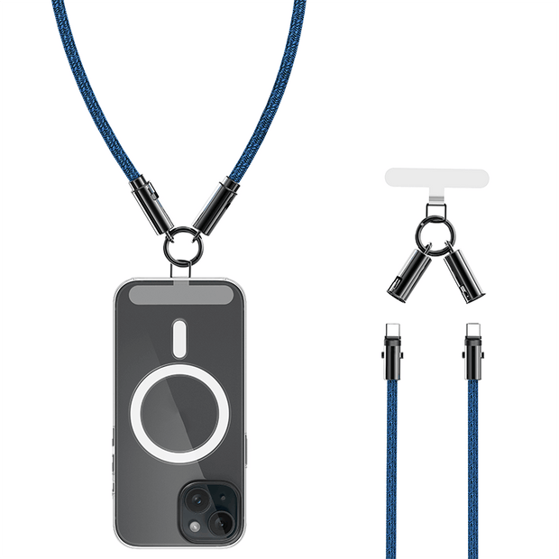 EA10 60W T-ypec to T-ypec /30W T-ypec to IPH  Phone strap 100cm braid fast charging data cable