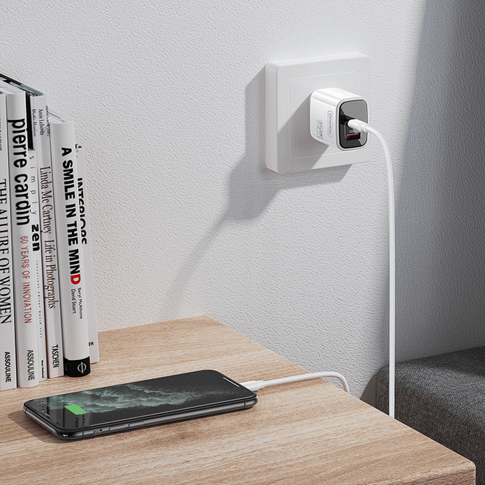 Custom Oneday EC03 45W Dual Port USB + T-ypec GaN Charger with EU Plug Fast Charging Adapters & Chargers
