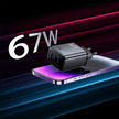 Customizable Oneday EC04 PRO EU/US 67W USB + T-ypec + T-ypec Three Port GaN Charger Fast Charging Wall Cell Phone Charger