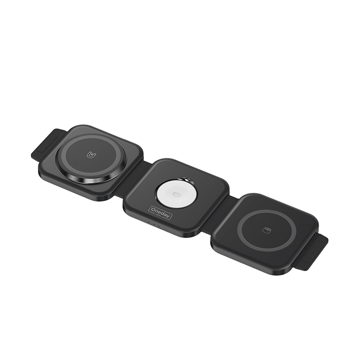 Oneday EQ02 Foldable silicone squre 3 IN 1 wireless charger