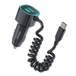 Oneday Customized ER04 LED USB + Typec with Type-c cable 48W dual port car charger