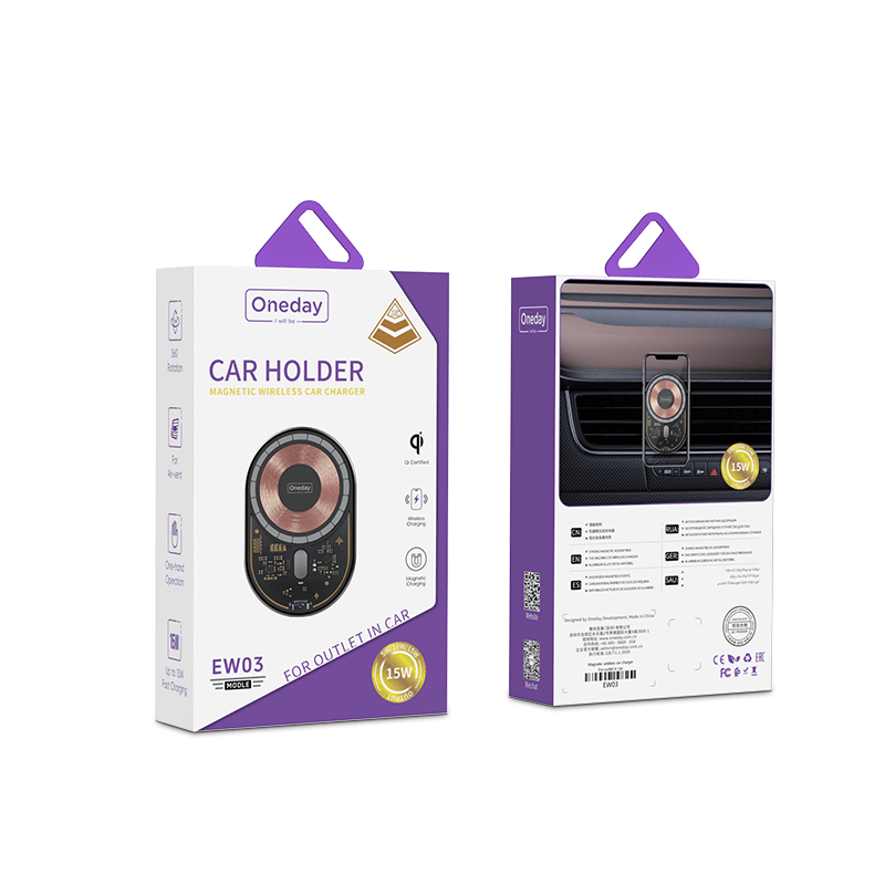 Oneday EW03 Magnetic wireless car charger For outlet in car