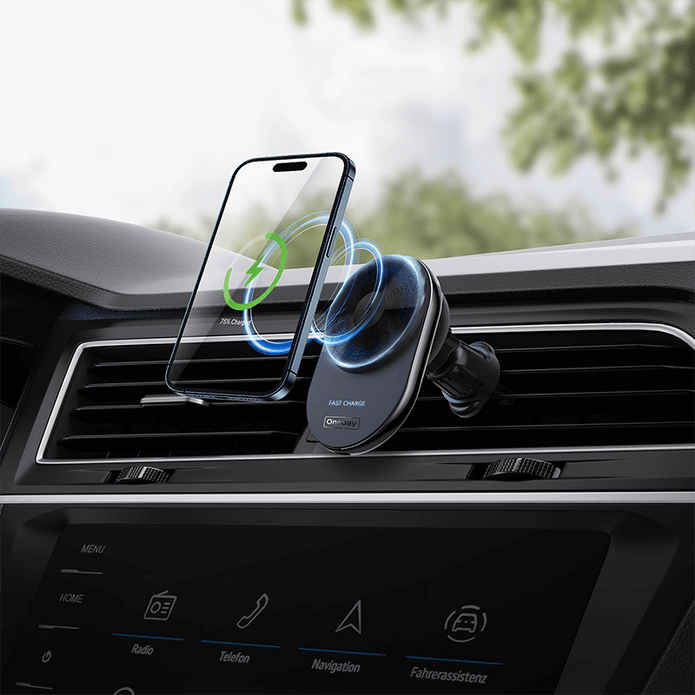 Oneday EW04  Magnetic Mobile fast charging car holder For outlet in car