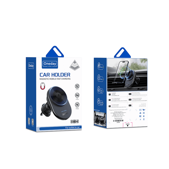 Oneday EW04  Magnetic Mobile fast charging car holder For outlet in car