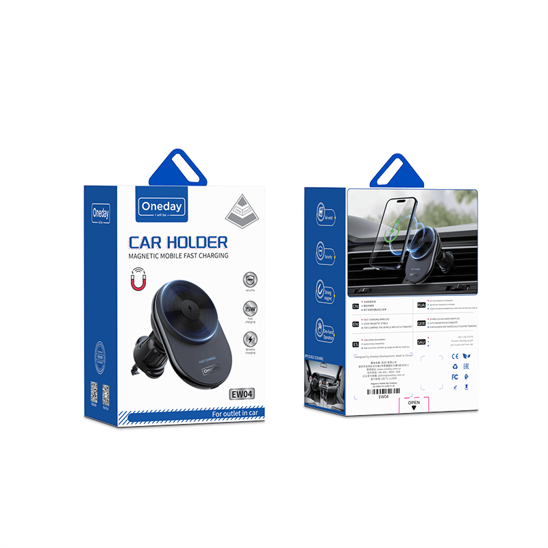 Oneday EW04  Magnetic Mobile fast charging car holder For outlet in car