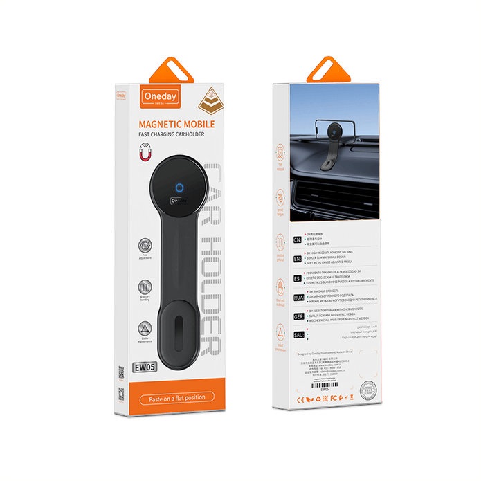 Oneday EW05 Magnetic Mobile fast charging car holder Paste on a flat position