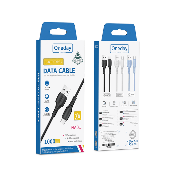 NA01 USB to T-ypec/USB to IPH/60W T-ypec to T-ypec/30W T-ypec to IPH 100cm TPE charging data cable