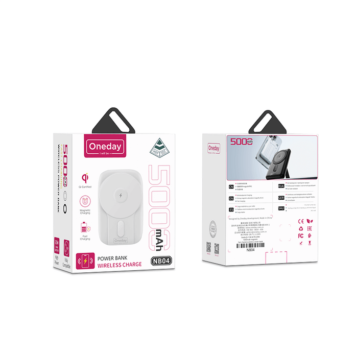 NB04 ‌‌Stella QI-15W & PD-20W 5000mah magnetic  Fast charging wireless power bank