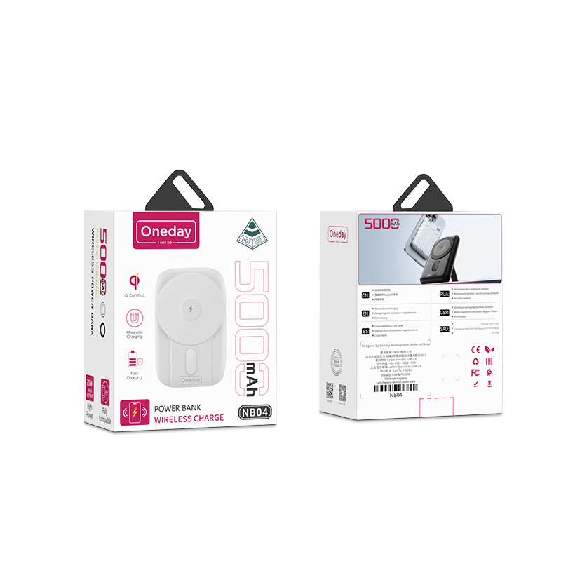 NB04 ‌‌Stella QI-15W & PD-20W 5000mah magnetic  Fast charging wireless power bank