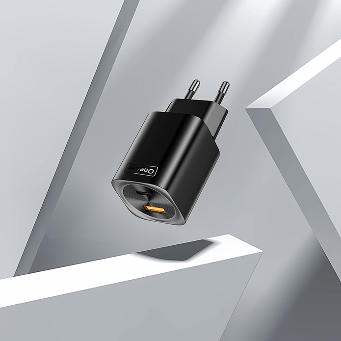 Custom Oneday NC04 20W USB + T-ypec Dual Port Charger Fast Phone Charger Portable Cell Phone Wall Charger EUPLUG
