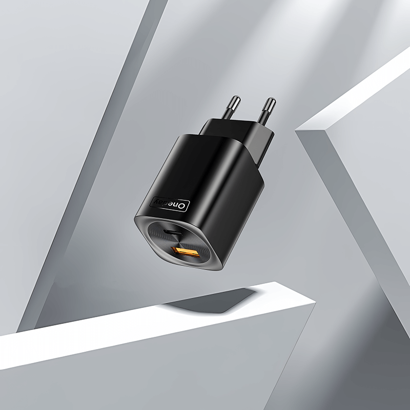 Custom Oneday NC04 20W USB + T-ypec Dual Port Charger Fast Phone Charger Portable Cell Phone Wall Charger EUPLUG