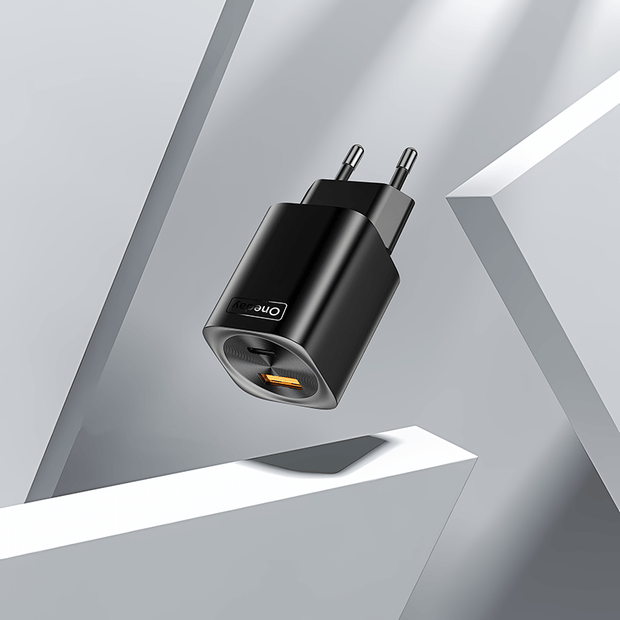 Custom Oneday NC04 20W USB + T-ypec Dual Port Charger Fast Phone Charger Portable Cell Phone Wall Charger EUPLUG