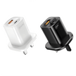 Custom Oneday NC04 20W USB + T-ypec Dual Port Charger Fast Phone Charger Portable Cell Phone Wall Charger EUPLUG