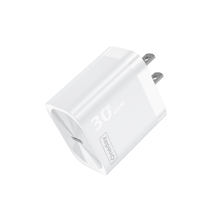 Customizable Oneday NC05 EU/US/UK 30W USB + T-ypec GaN Dual Port Charger Super Adapter Fast Charging Wall Cell Phone Charger