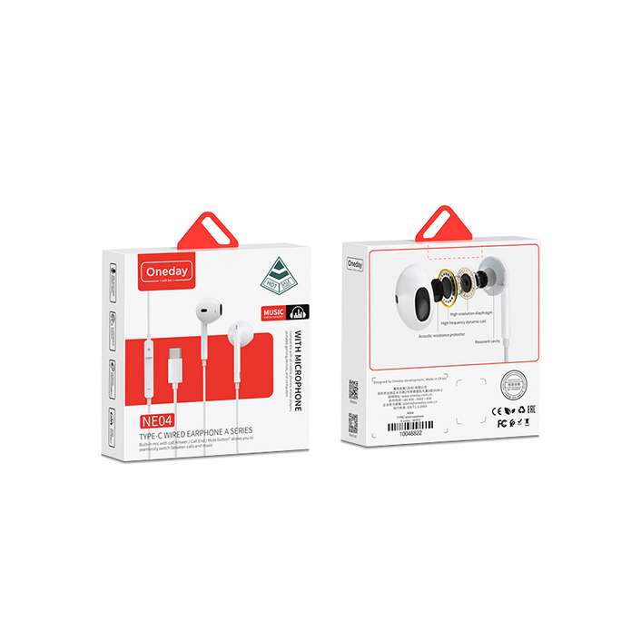 Oneday NE04 TYPEC wired earphone A series