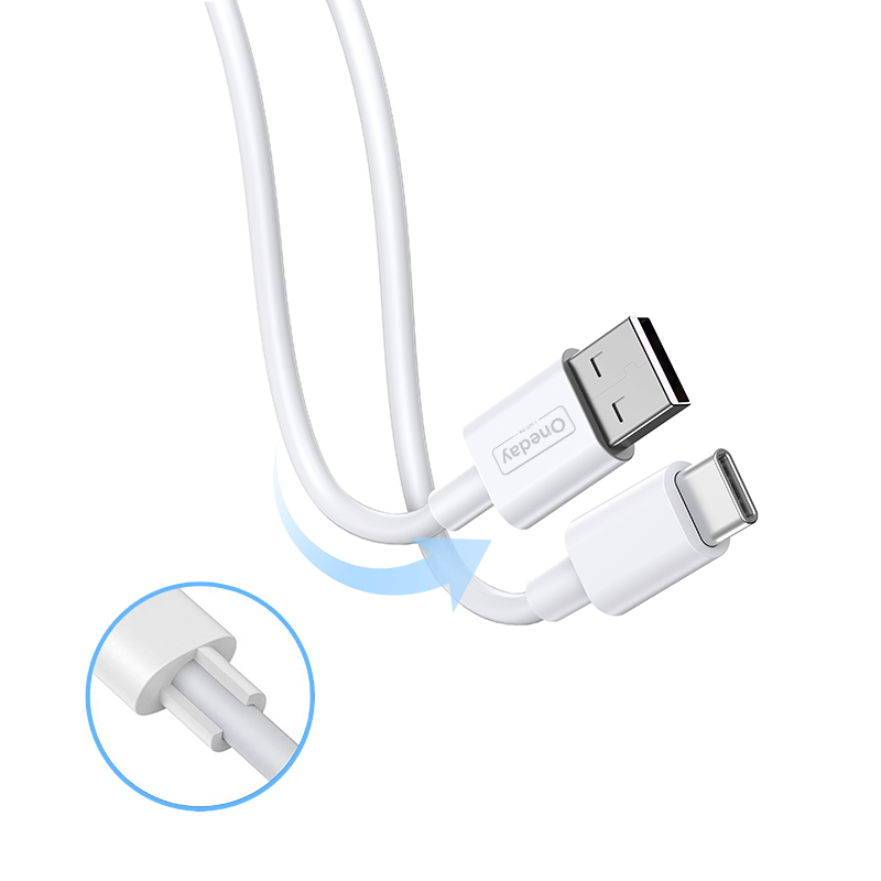OA03 22.5W USB to T-ypec/65W T-ypec to T-ypec 100cm pvc charging data cable