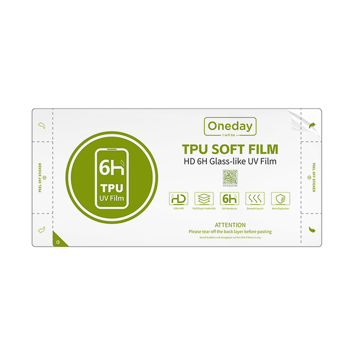 OAF002 HD 6H Glass-like UV film (25PCS / BOX)