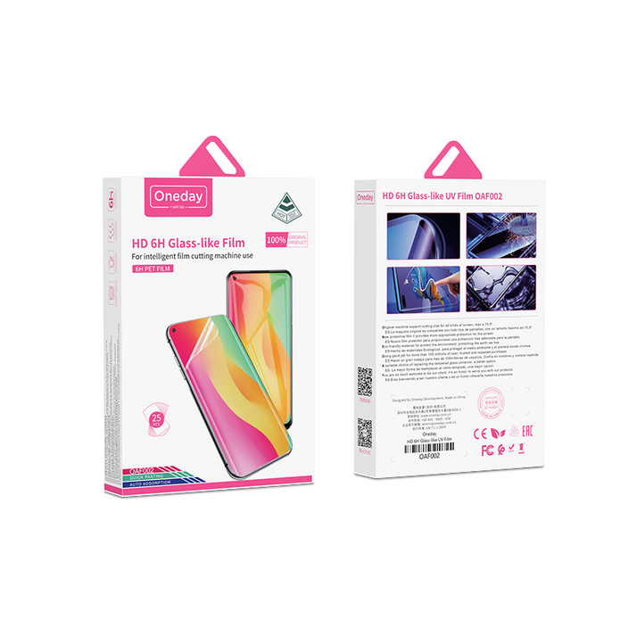 OAF002 HD 6H Glass-like UV film (25PCS / BOX)