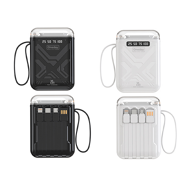 OB03 10000MAH  T-ypec +IPH +MICRO cable Fast charging power bank