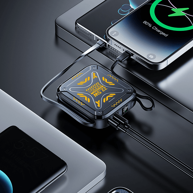 OB04 10000MAH T-ypec +IPH cable Fast charging power bank